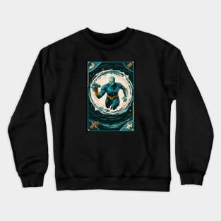 Super Hero Water Man New Breed Card Collection Crewneck Sweatshirt